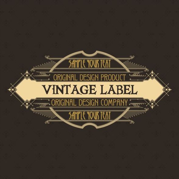 Vecteurs de styles classiques étiquettes Vintage set 07  