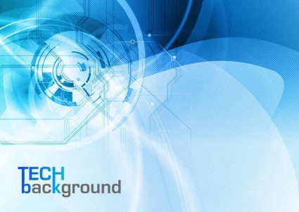 Blue styles tech background vector 01  