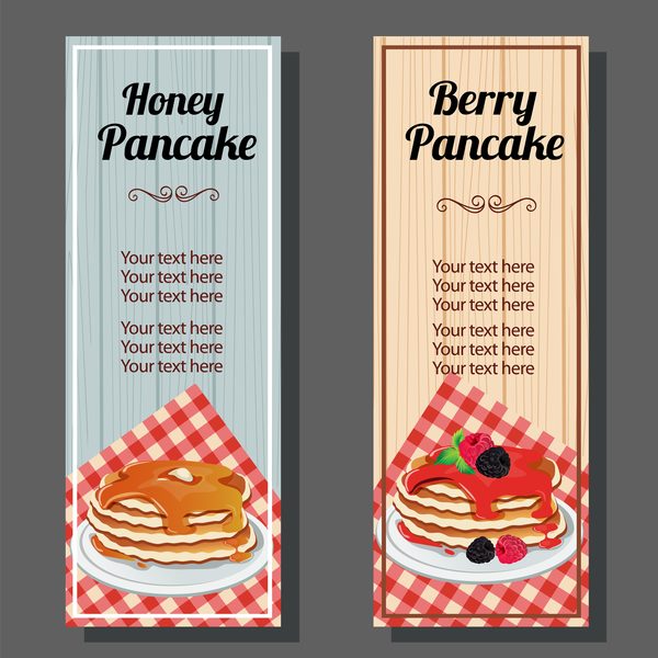 pancake vertical banner vector 02  
