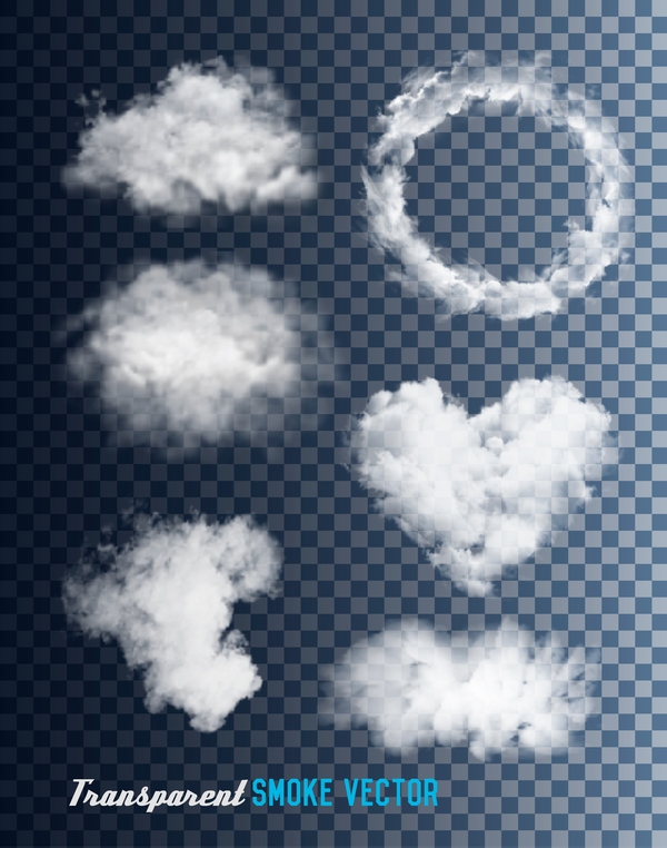 set of smoke vectors illustration  