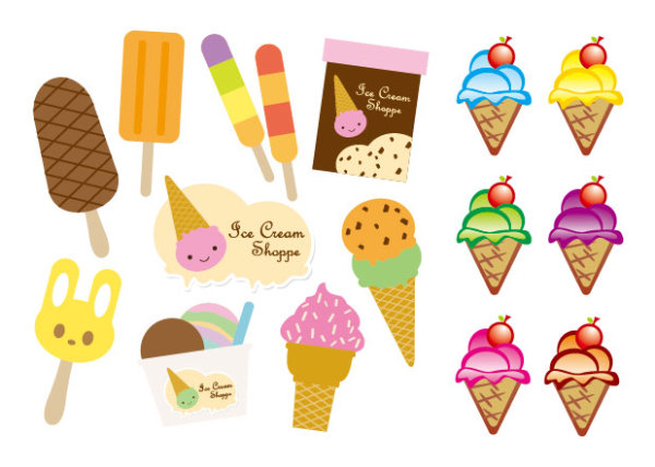 Lovely ice cream Vector Graphic  