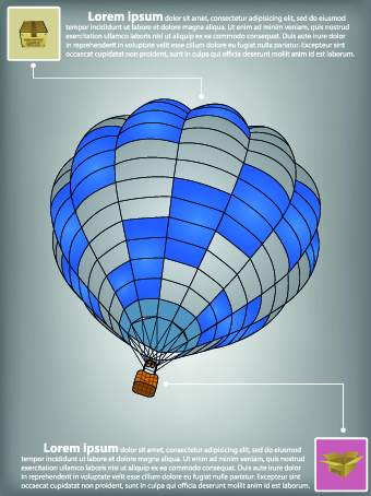 Hot Balloon Business template vector 05  