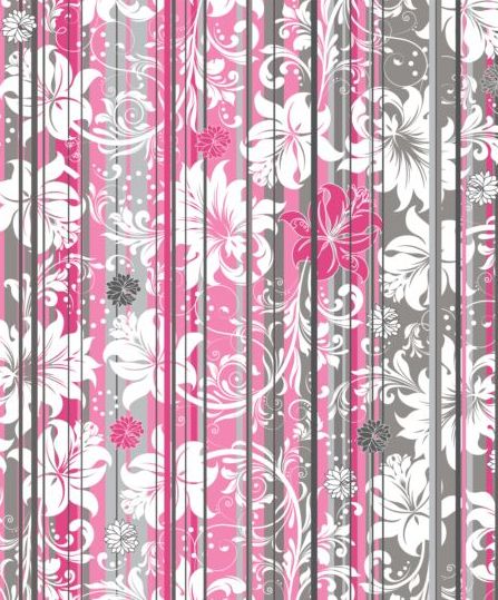 Beautiful flower curtain effect background vector  