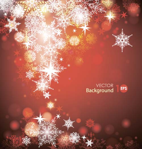 Christmas elegant snowflake background vector 01  