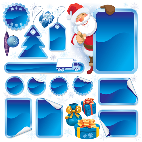 Christmas sale tags and Stickers design vector 04  