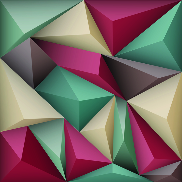 Farbige Polygon Hintergrund Vektor  