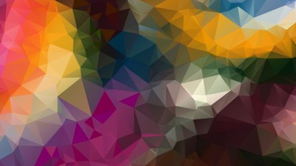 Colorful polygon geometric background shiny vector 06  