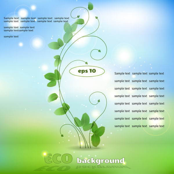 Creative eco background vector template 02  