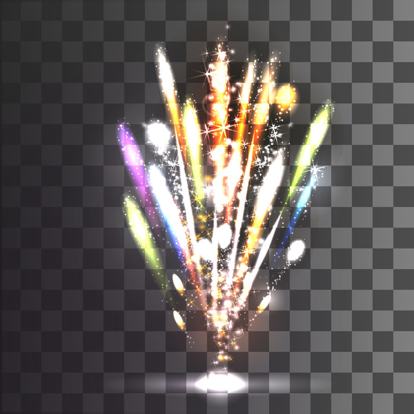 Fireworks effect shine illustration vector material  