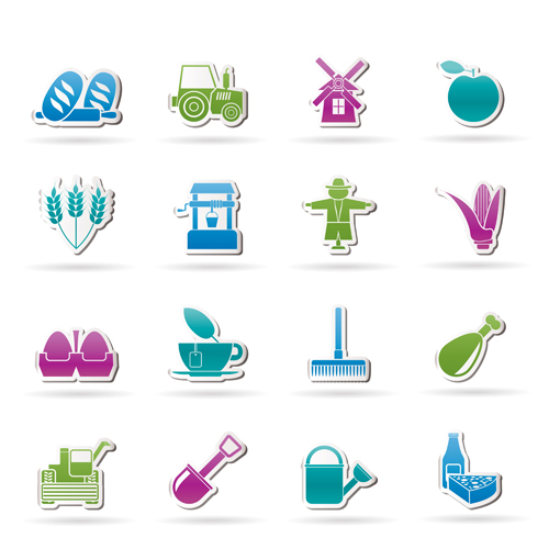 Elements of Food icons set 05  