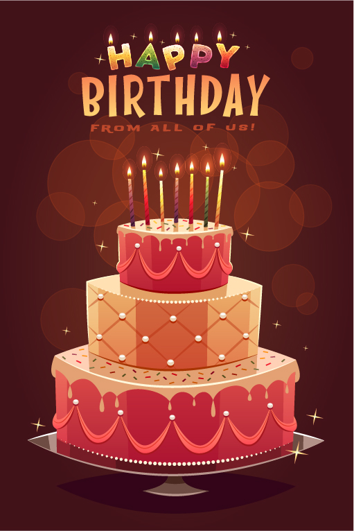 Happy birthday creative background vector 01  