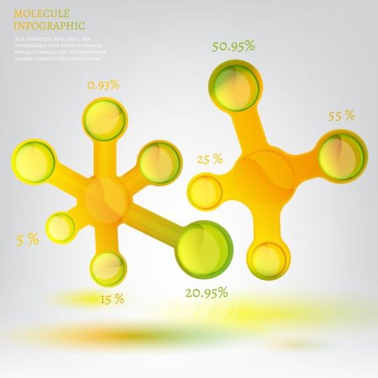 Molekyl infografik modern mall vektor 04  