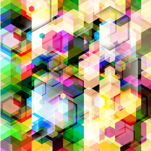 Multicolor geometric shapes backgrounds vectors 11  