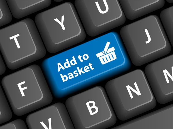 Online-shopping mit Tastatur Hintergrund Vektoren 04  