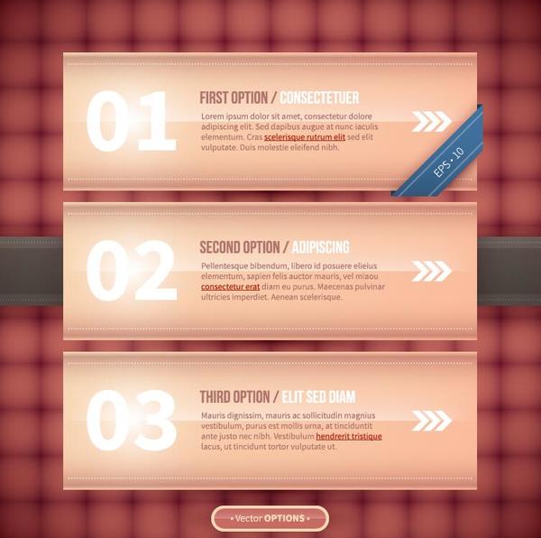 Options banners business vector 05  