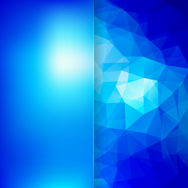 Polygon with blue background vector  