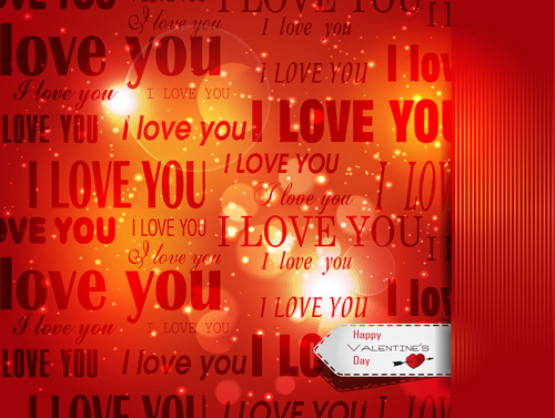 Romantic Happy Valentine day cards vector 20  