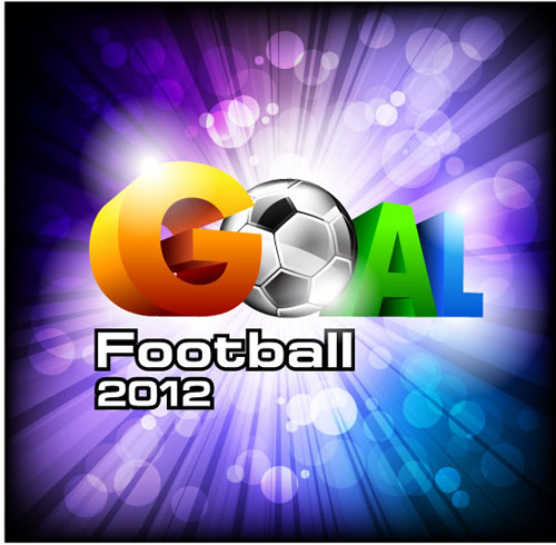 Set of euro cup 2012 design elements vector 05  