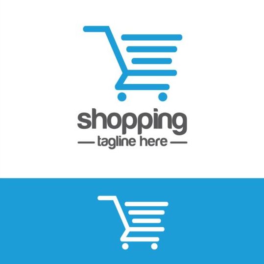 Shopping cart logo vector material 04  