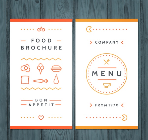 Simple menu design vectors  