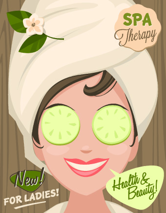 Spa therapy and beauty vector 04  