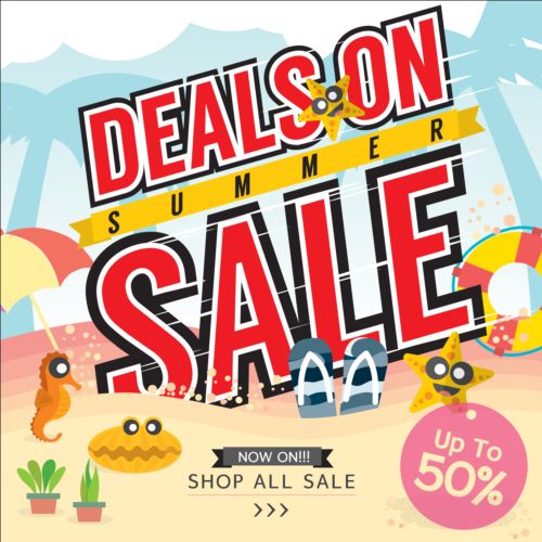 Summer big sale poster creative vector 05  