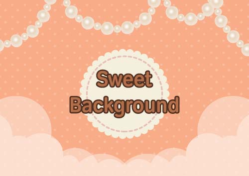 Sweet background with Jewelry vectors 03  