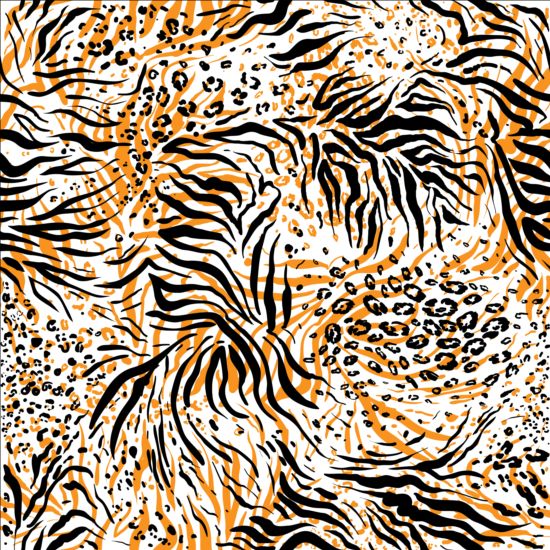 Tiger hud sömlösa mönster vektor  