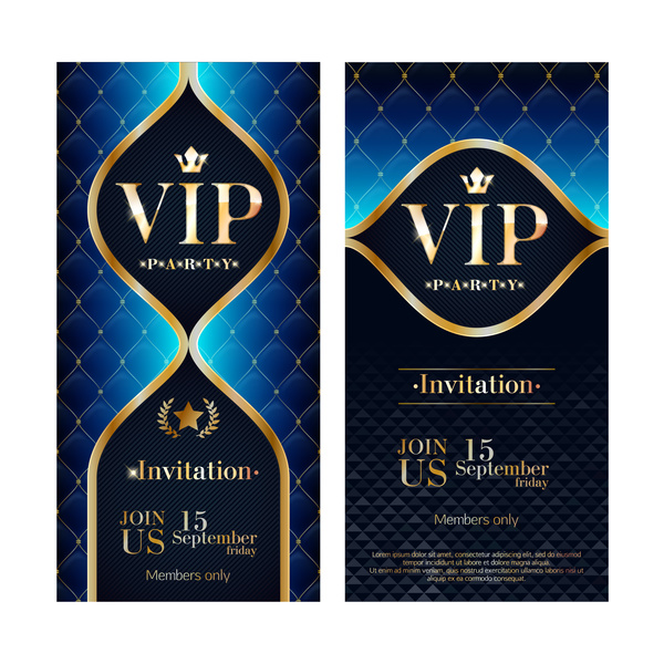 VIP vertikale Banner Design Vektoren 02  