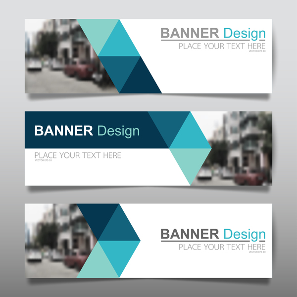 Vector set of modern banners template design 09  