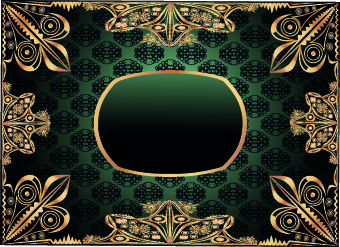 Luxurious gold frame vector set 01  