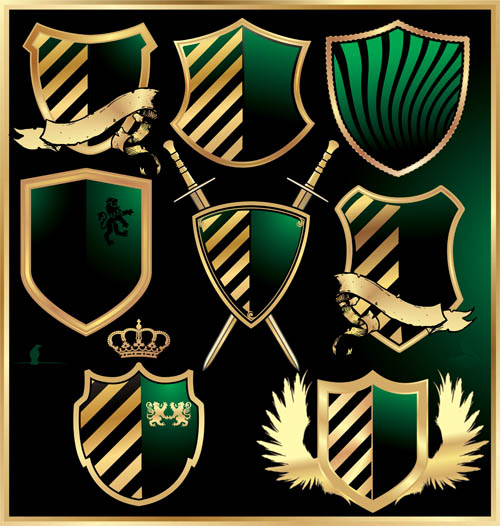 luxurious royal shield vector material 01  