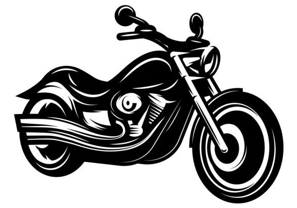 vecteur de conception silhouette moto  