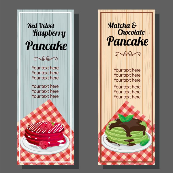 pancake vertical banner vector 01  
