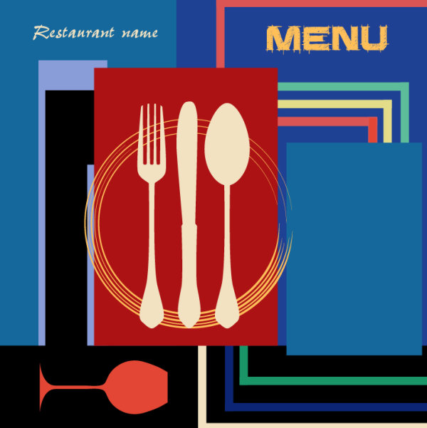 Vintage style Restaurant menu cover vector 02  