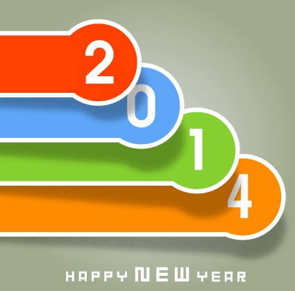 Set of 2014 creative design vector 05  