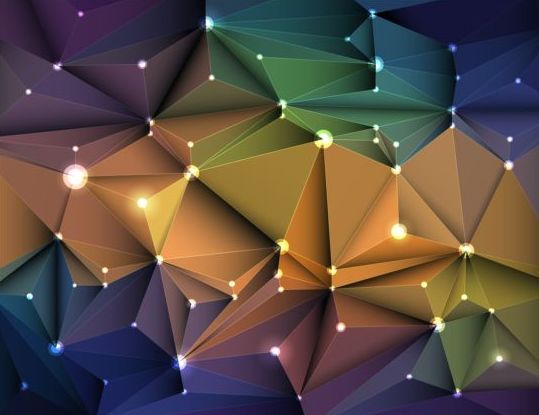 3D Geometrisches polygonales Dreieck-Dreieck-Mustervektor 02  