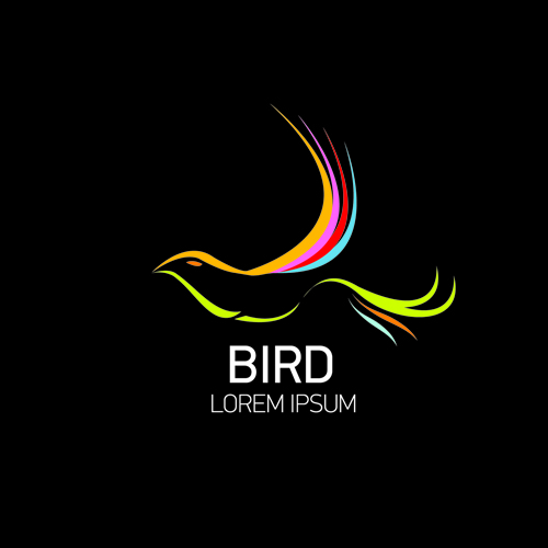 Abstract birds logos creative design vector 01  