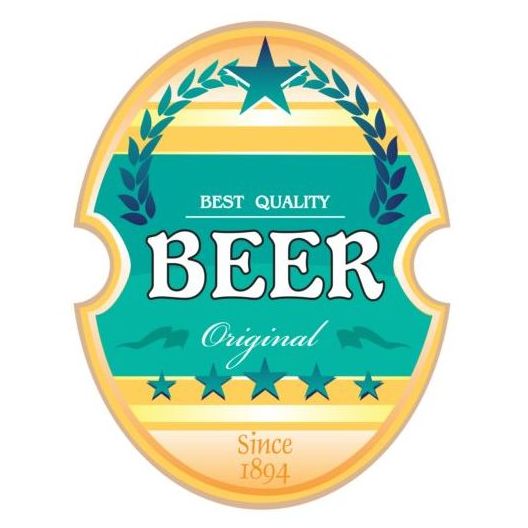 ビールの商標ステッカーベクター02  