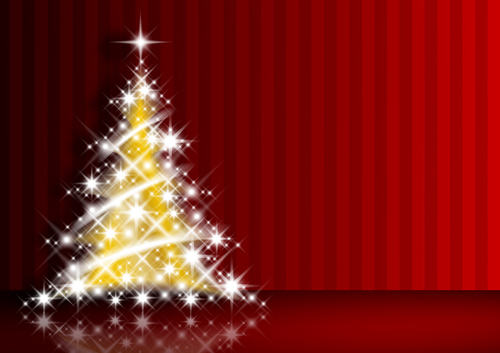 Red style Christmas background art vector 05  