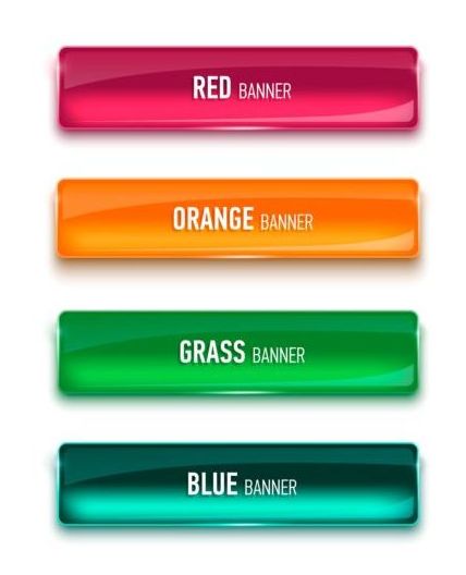 Farbige Glasbanner-Vektor  