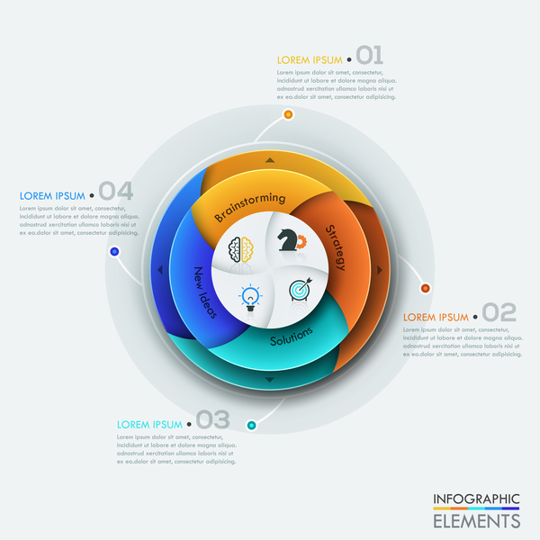 Cricles option infographic template vectors 14  