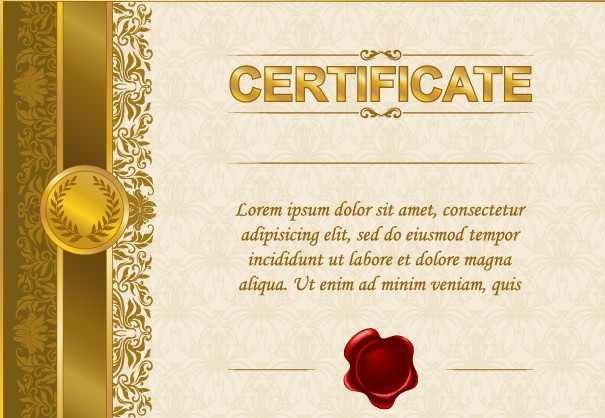 Excellent certificate and diploma template design 04  
