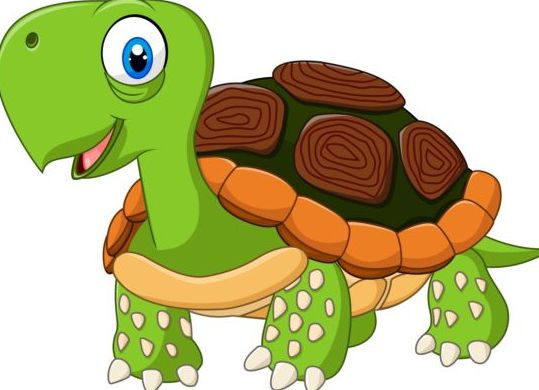 Divertenti cartoni animati tartarughe vettoriali 03  