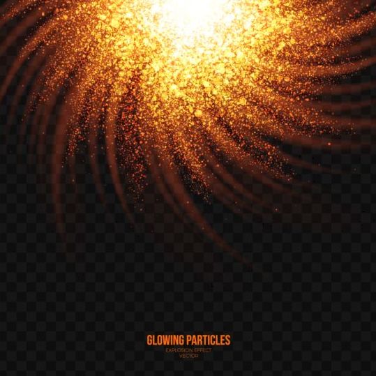Gloeiende deeltjes explosieeffect achtergrond vector 06  