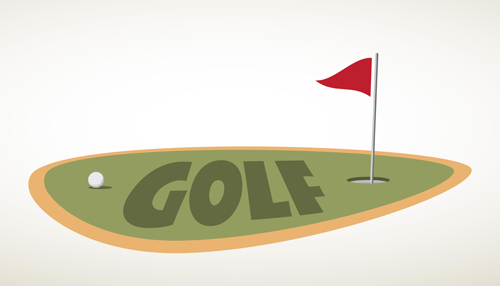 Golf course background vectors  