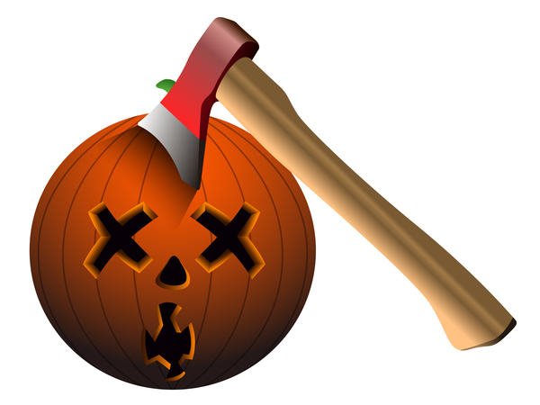 Illustration vectorielle de Halloween citrouille tête  
