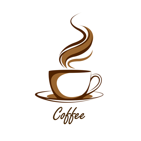 手描きのコーヒーロゴデザインベクトル07を設定  