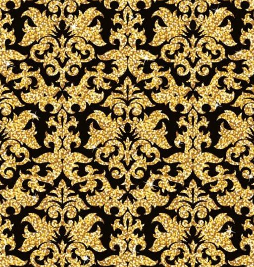 Luxuriöse goldene Dekord-Mustervektoren setzen 11  