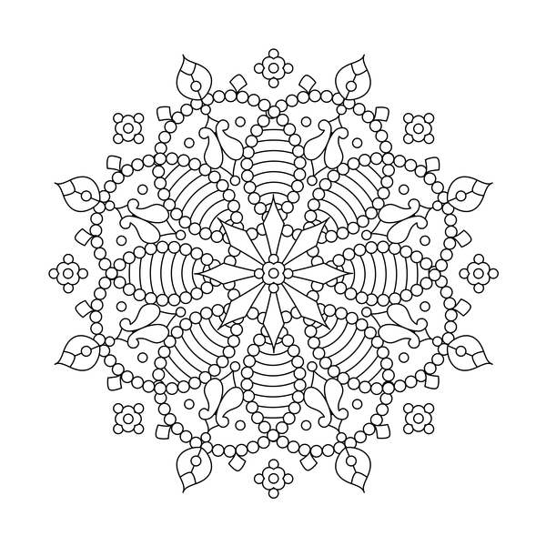 Mandala motif décoratif dessiné vecteur matériel 07  